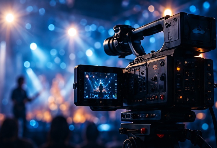 Câmera de Cinema em Evento ao Vivo